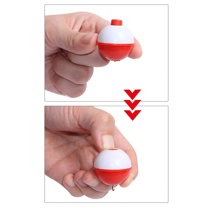 5 pcsLot Fishing Bobber Hard Plastic ABS Snap on Float Push Button Round Luya Floats Fish Tackle Accessories Size11.52 Inch (4)
