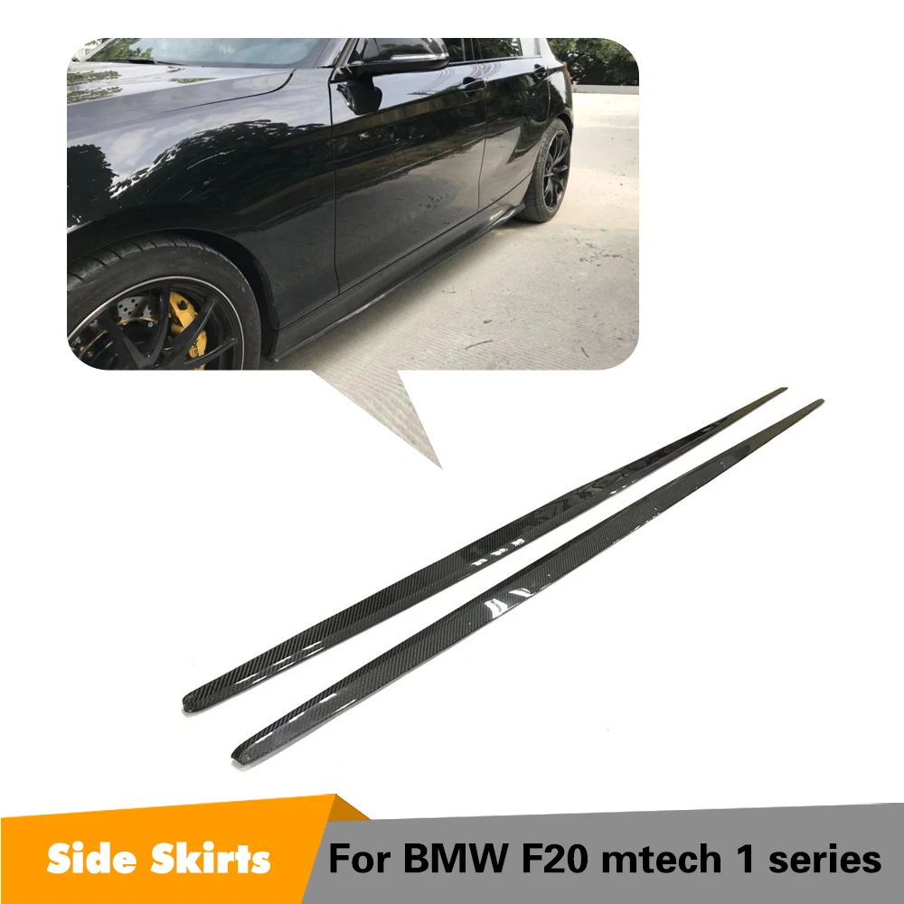 

For BMW F20 M-Tech 118i 120i 2015 - 2018 1 Series Carbon Fiber side skirt bumper lip Spoiler Apron Cover