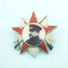 

CCCP Stalin Acrylic Badge, Russia Creative Clothes Brooch, Plastic Soviet Order of the Patriotic War Backpack Medal