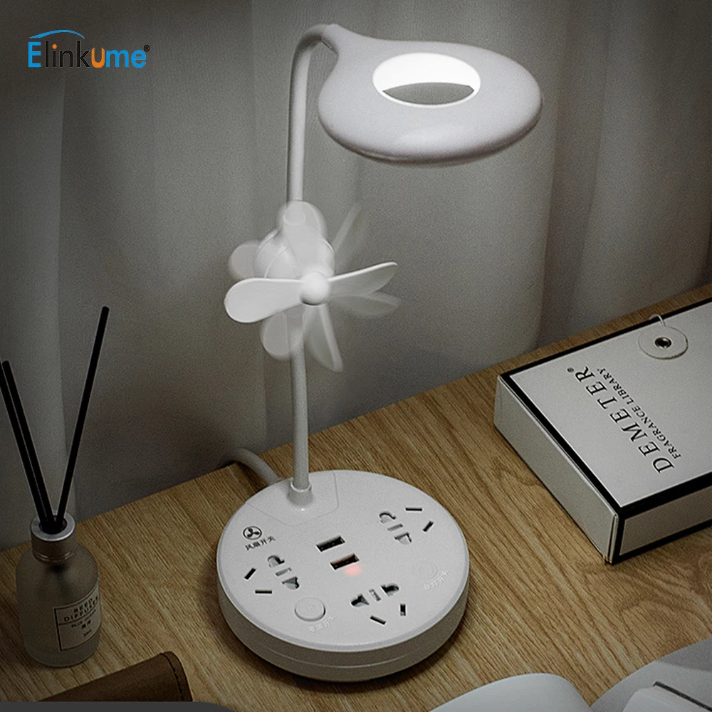 

Table Lamp Dimmeble Intelligent socket desk lamp home LED lamp socket adapter USB charging multi-function bedroom living room