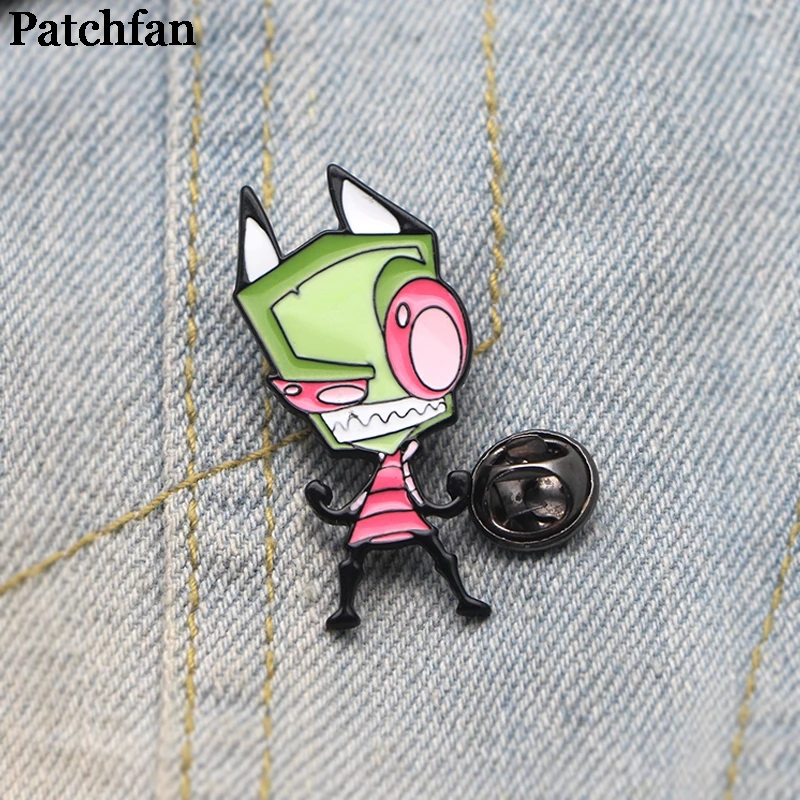 Patchfan Alien броши для мужчин и женщин гордость цинка Эмаль на булавке медаль за