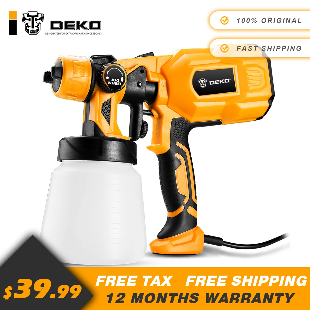 

DEKO DKCX01 500W Spray Gun Airless Paint Sprayer Electric Auto Furniture Steel Coating Airbrush Paint Sprayers