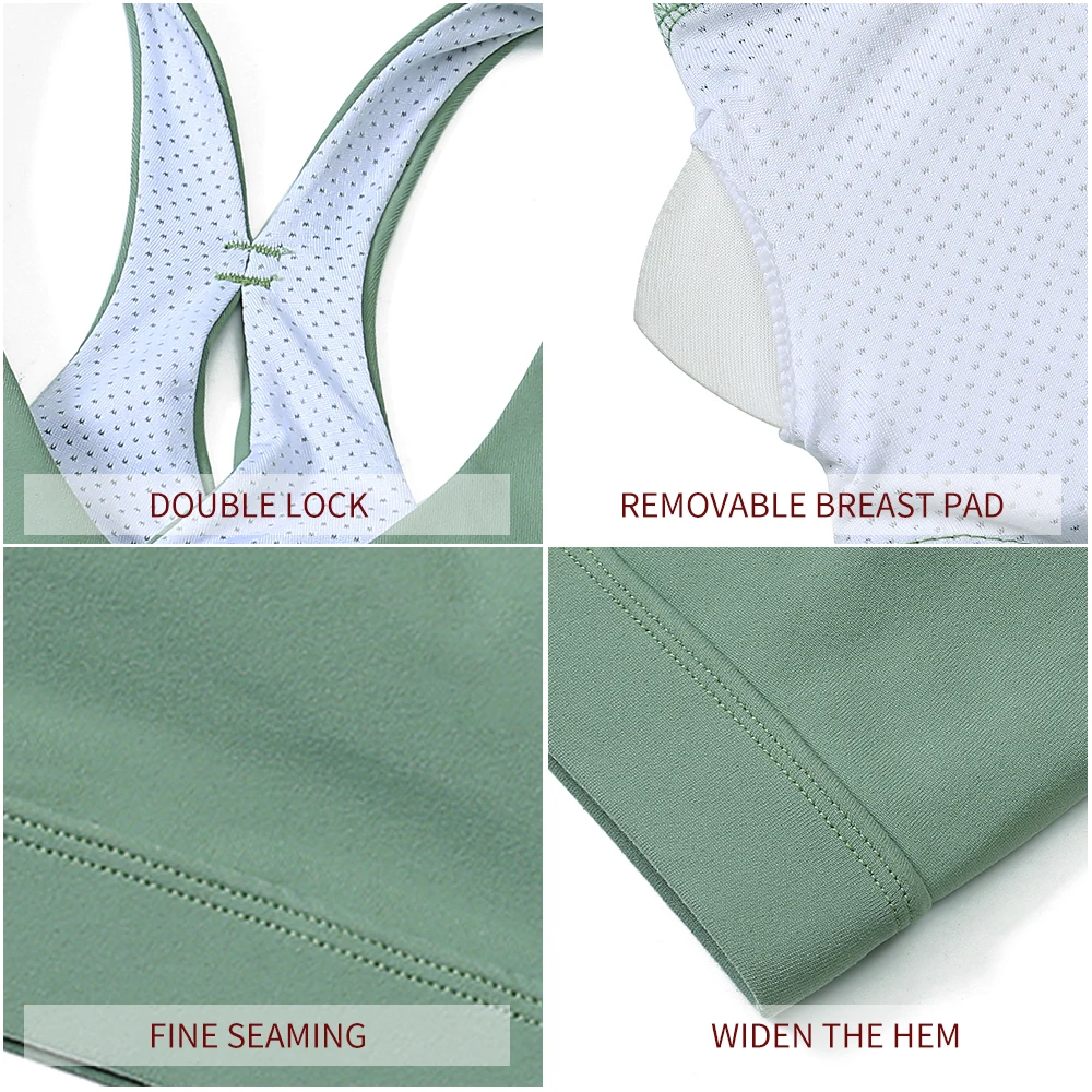 Zhangyunuo Brassiere Sport Plus Size Push Up Padded Running Sports Bra Yoga Workout Top Gym Fitness Underwear