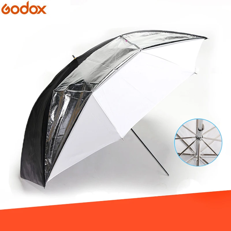 Godox 33 84cm Double Layers Reflective and Translucent Black White Umbrella for Studio Flash Strobe Lighting