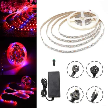 

LED Grow Lights DC12V Growing LED Strip Plant Growth Light Full Spectrum+12V 2A power Adapter for Greenhouse Hydroponic plant