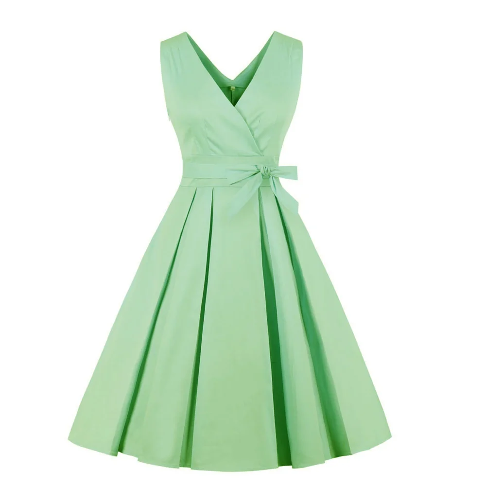 GUMPRUN летнее женское сексуальное элегантное вечернее платье винтажное без рукавов с открытой спиной Красное платье повседневное модное Клубное платье миди - Цвет: light green