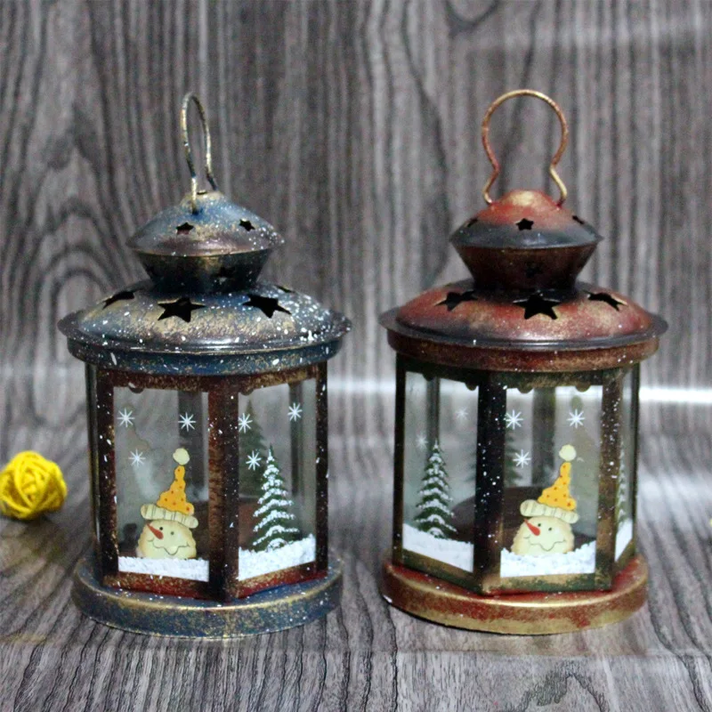 

Romantic Creative Stylish Christmas GiftMetal European Style Retro Glass Shade Candle Holder Garden Wedding Decor Crafts