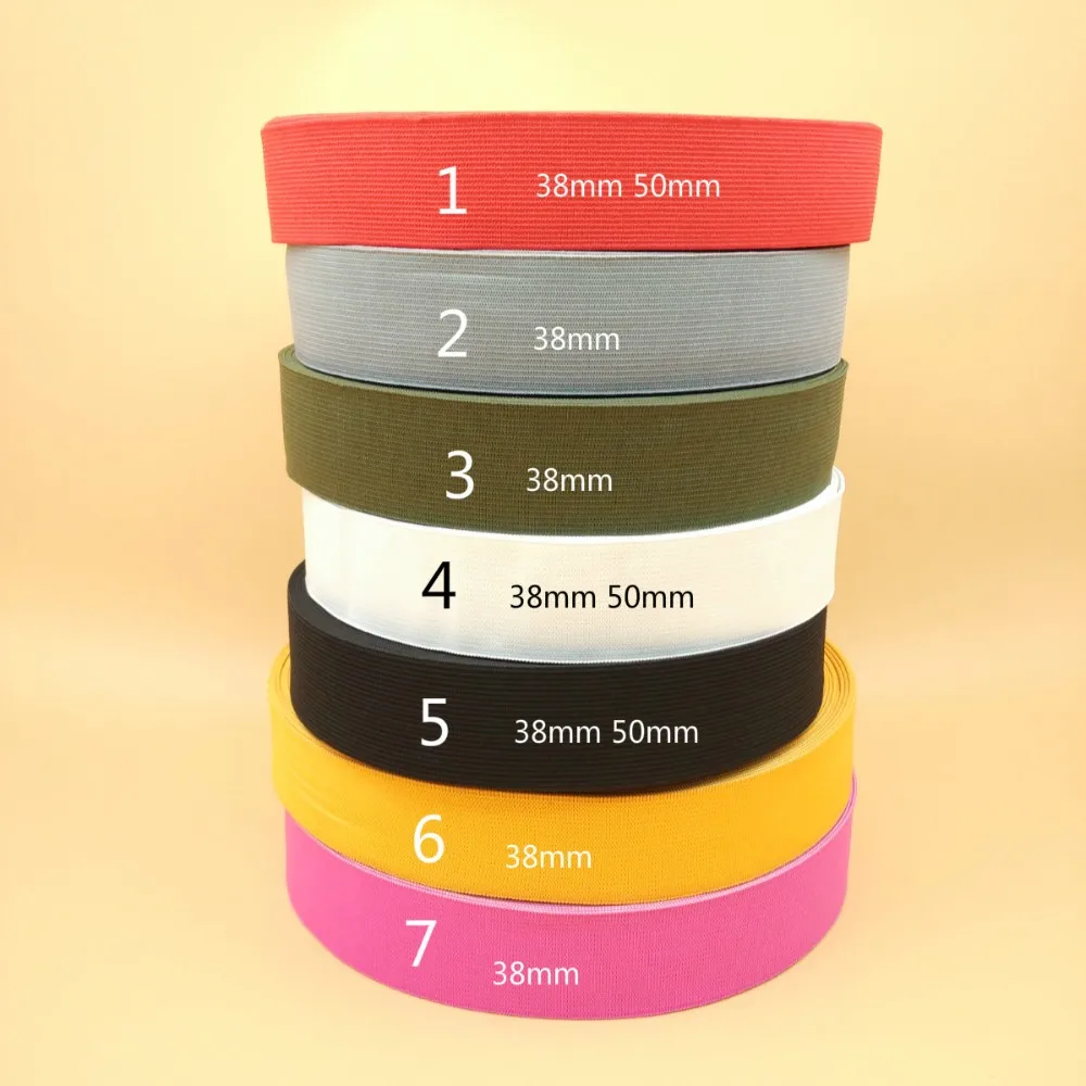 

5meters diy craft elastic webbing 38mm 50mm kids pants garment waistband belt 1.5" 2" handwork accessoies