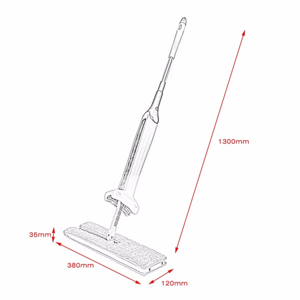 Самостоятельная Двусторонняя плоская Швабра телескопическая удобная ручка Швабра устройство для чистки пола для гостиной кухни падение