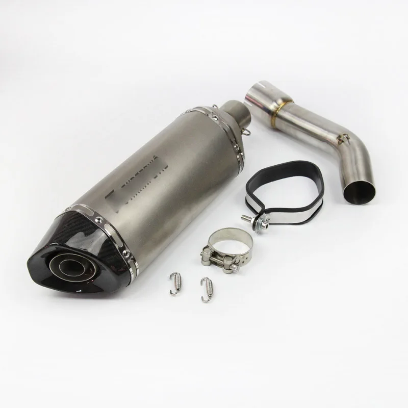 Для Yamaha FZ1 глушитель наконечник мотоциклетная труба со средней связью трубы из углеродного волокна аксессуары для мотоциклов ремонт Escape слипоны