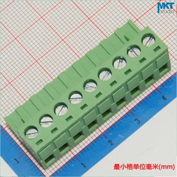 

100Pcs 9P 5.08mm Pitch Right Angle Female PCB Electrical Screw Wire Terminal Block Connector