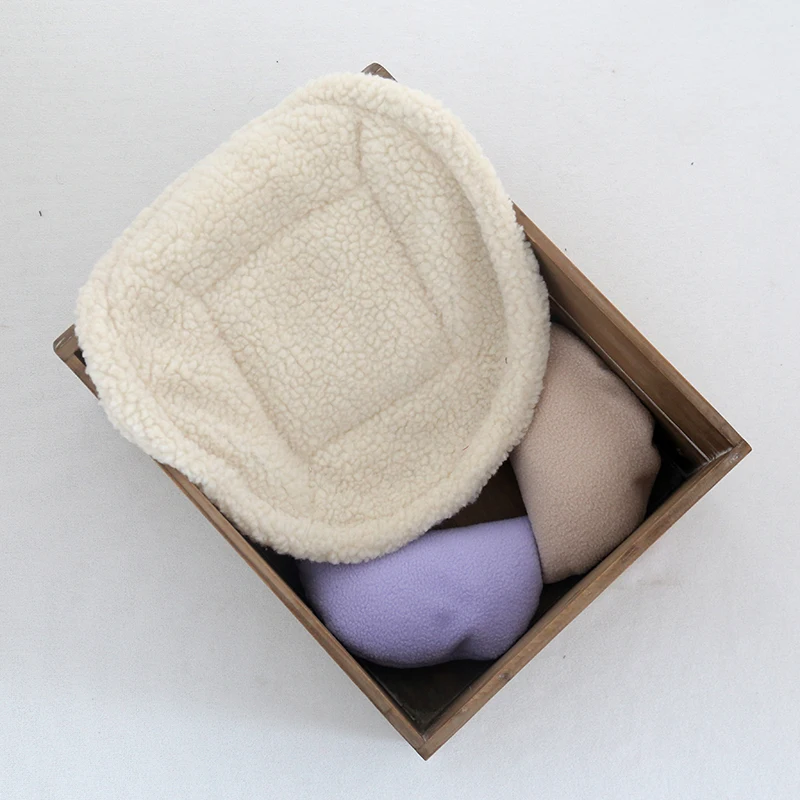 

Baby Photo Posing Blanket Newborn Basket Stuffer Blanket Photography Props Newborn Shower Blanket Gift Wooden Crafts Filler