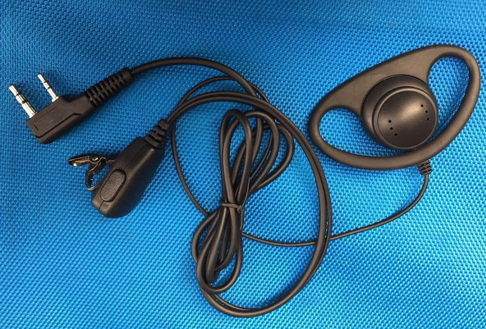 

5pcs Security 2 pin D-Ring Shape Soft Ear hook Earpiece Headset Earphone Mic PTT For HYT Kenwood Two Way Radio NX220 NX320