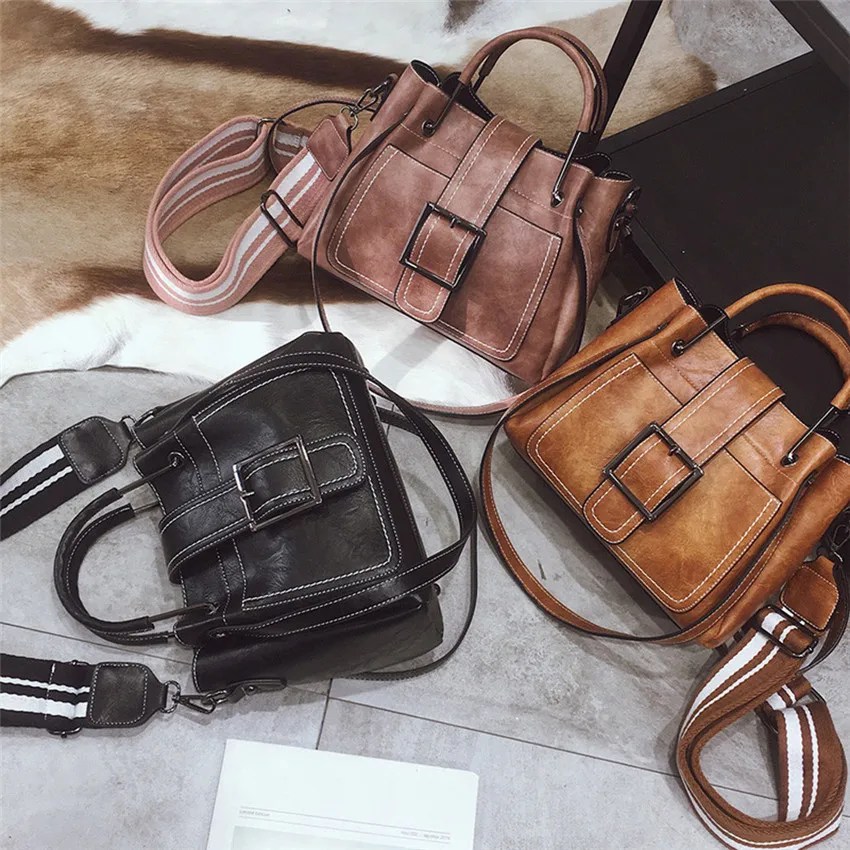 

Retro Women's Leather Shoulder Bags With Corss body Bag&Handbag cross body bags for women 2017 luxury bolsa feminina B