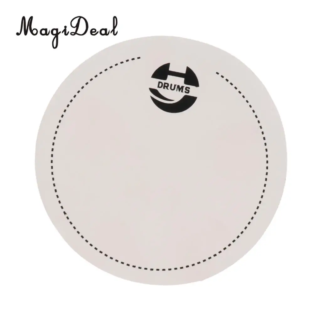 1Pcs PETG Single Step Bass Drum Patch Drumhead Protector For Percussion Musical Instrument Parts Accessories Black White