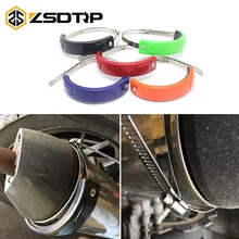 ZSDTRP Мотоциклетные аксессуары Универсальный подходит 100-140 мм Овальный выхлопной протектор может покрыть для YAMAHA XJR1200 YZF 600 R6 YZF-R1