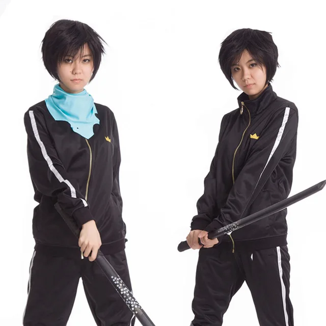 

Anime Noragami Yato Cosplay Costume Jacket Black Tracksuit Casual Sporting Suit Fashion Unisex Clothing set