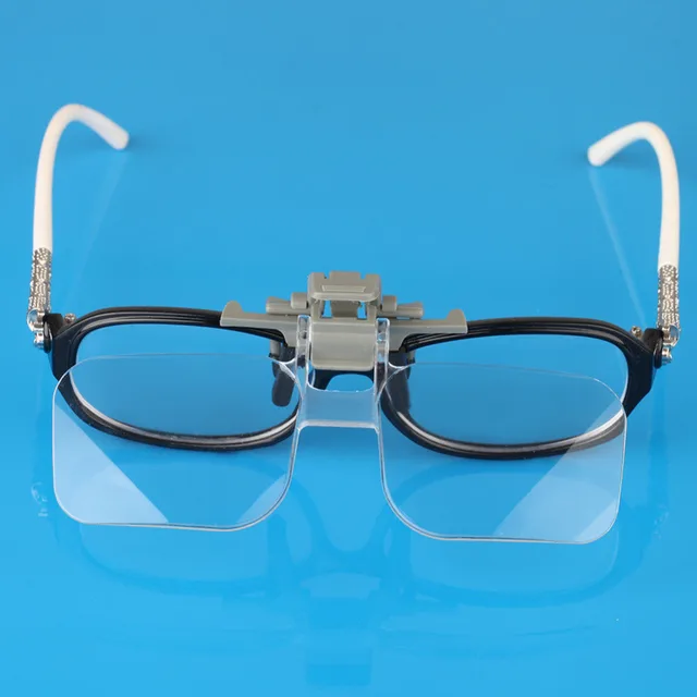 Loupe Eyeglass HD Lens Folding 2X Magnifying Glasses Clip On Precise