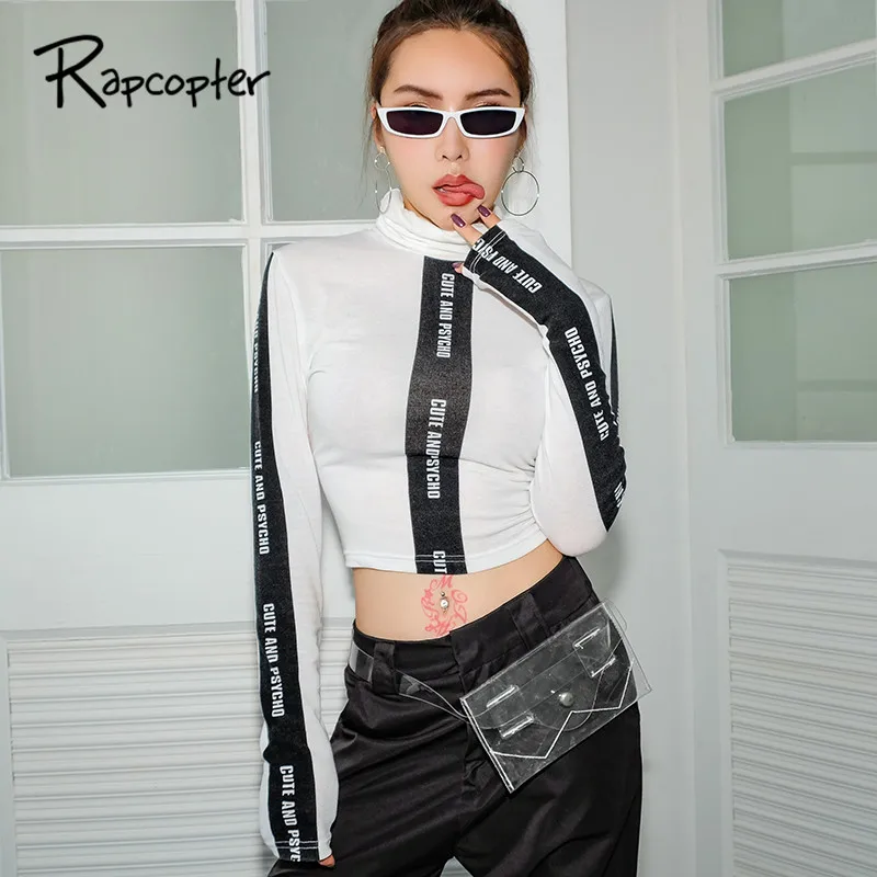 

Rapcopter England Style Hoodies Sweatshirt Turtleneck Pullovers Casual Harajuku Sweatshirt Autumn Women Long Sleeve Cop Top Tees