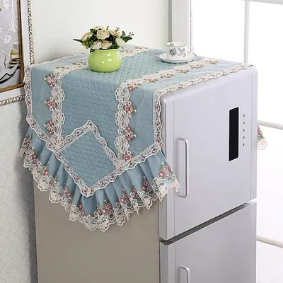 

European Style Home Fabric Flower Refrigerator Dust Cover Cloth Refrigerator Towel Single Door Double Door Refrigerator Storage