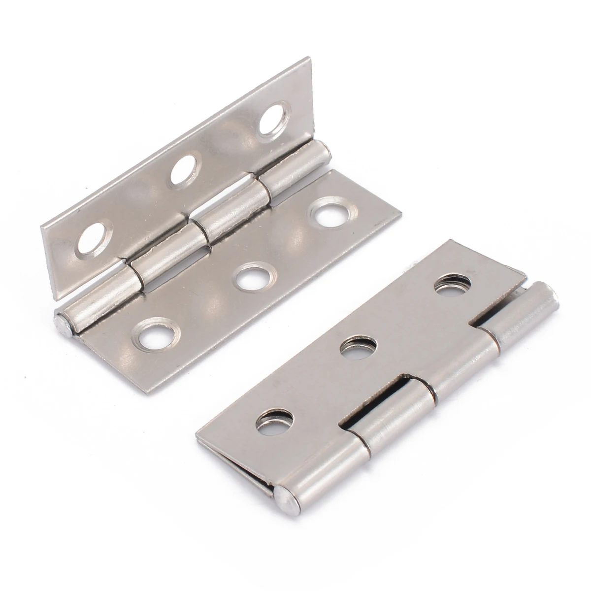 10Pcs Stainless Steel Flat Hinge Drawer Door Cabinet Bearing Butt Hinges For Furniture Hardware Accessories