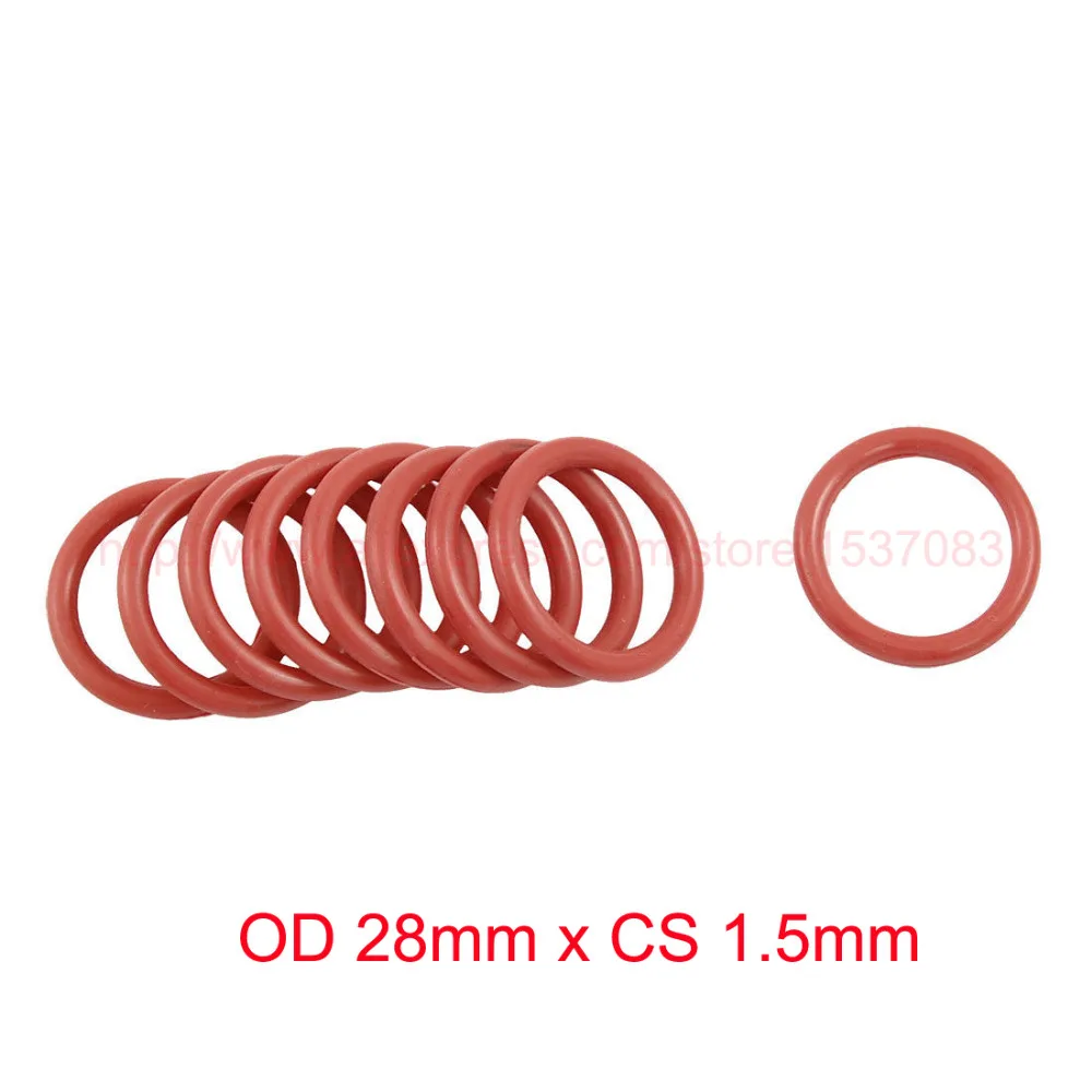 OD 28mm x CS 1.5mm silicone o rings o ring oring seal round rubber