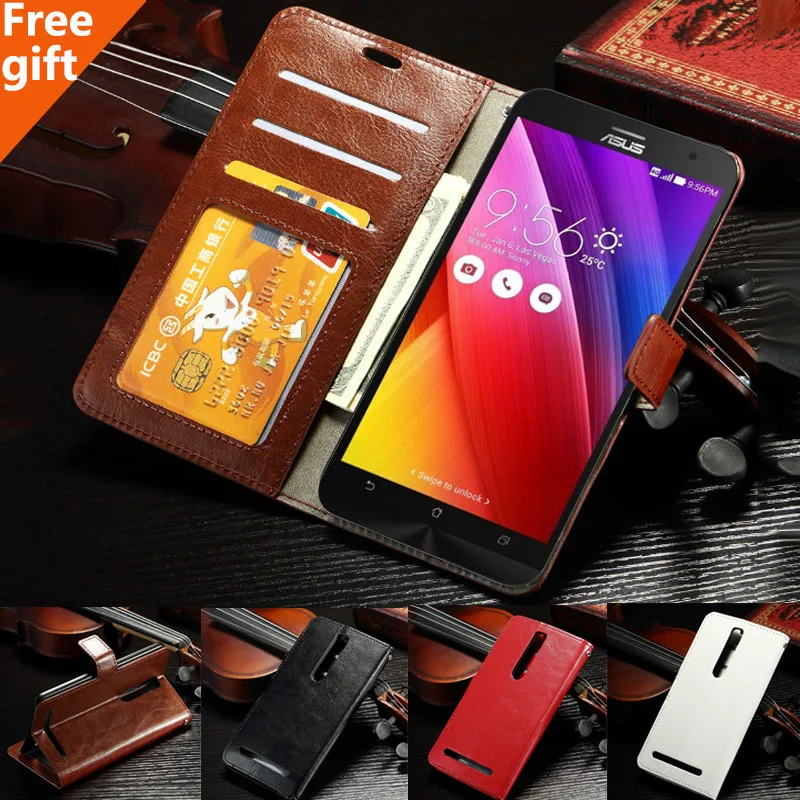  Vintage Photo frame Leather Case For ASUS ZenFone 2 ZE551ML ZE550ML 5.5''  Fashion Wallet Card Holder Cover Zenfone 2 ZE550ML 