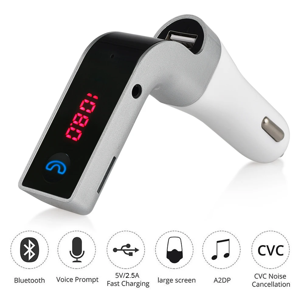Автомобильный адаптер Proster с Bluetooth FM радио зарядное устройство беспроводная