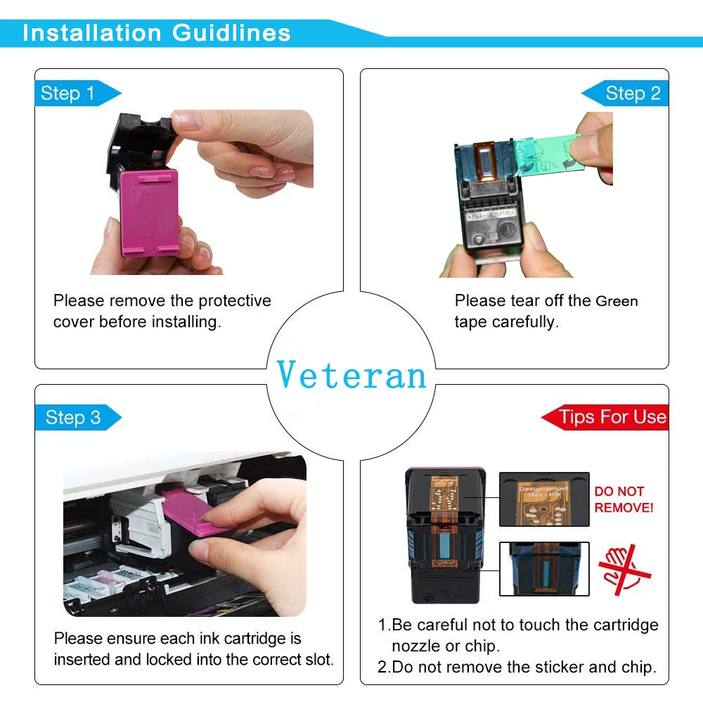 Veteran Refill PG37 CL38 Compatible for Canon PG 37 CL 38 PG-37 ink cartridge for Pixma MP190 IP2600 MP140 MP210 MP220 MP420