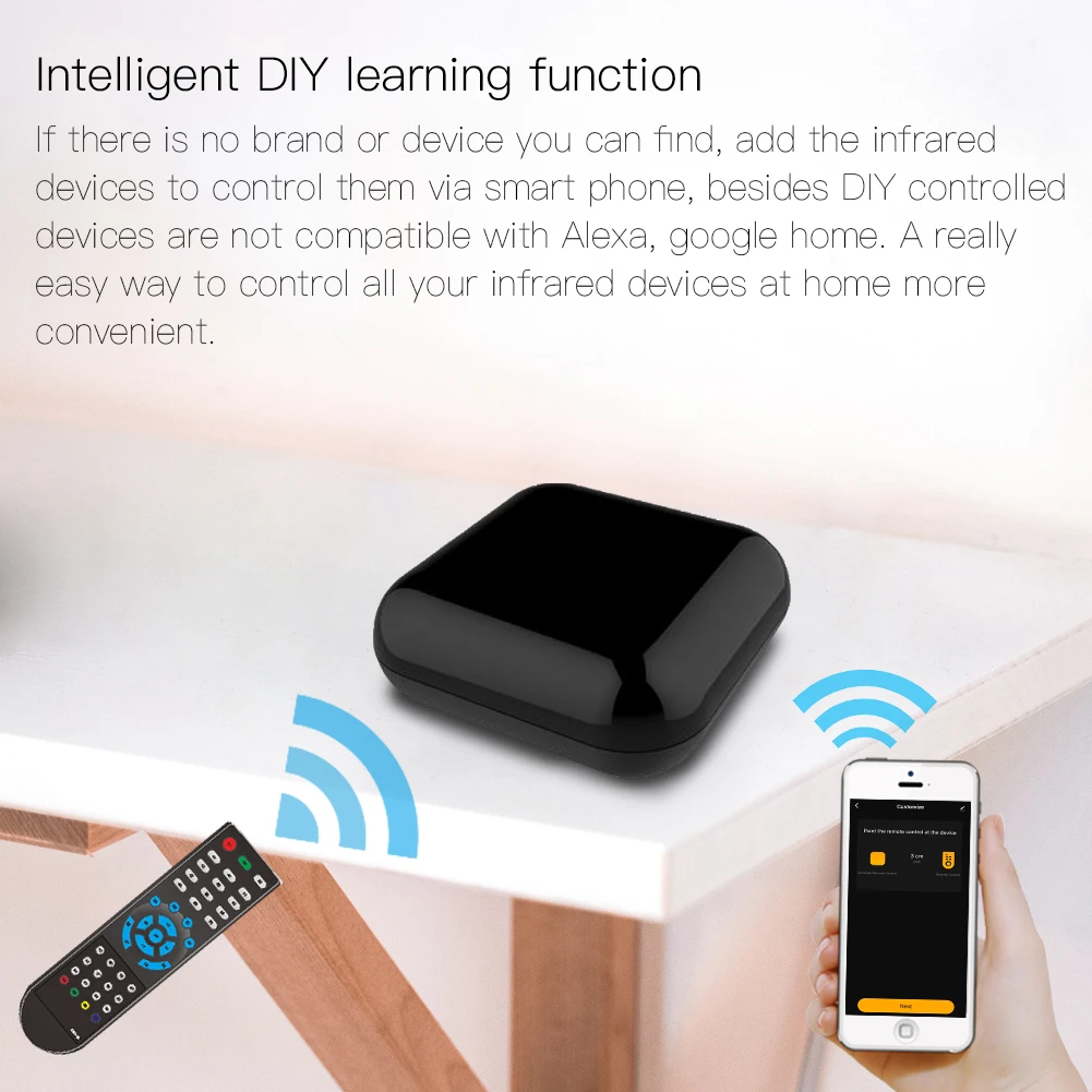 WiFI Smart IR Wireless Remote Control TV Air Condition SAT by Smart Life/Tuya APP,Works with Alexa Echo Google Home