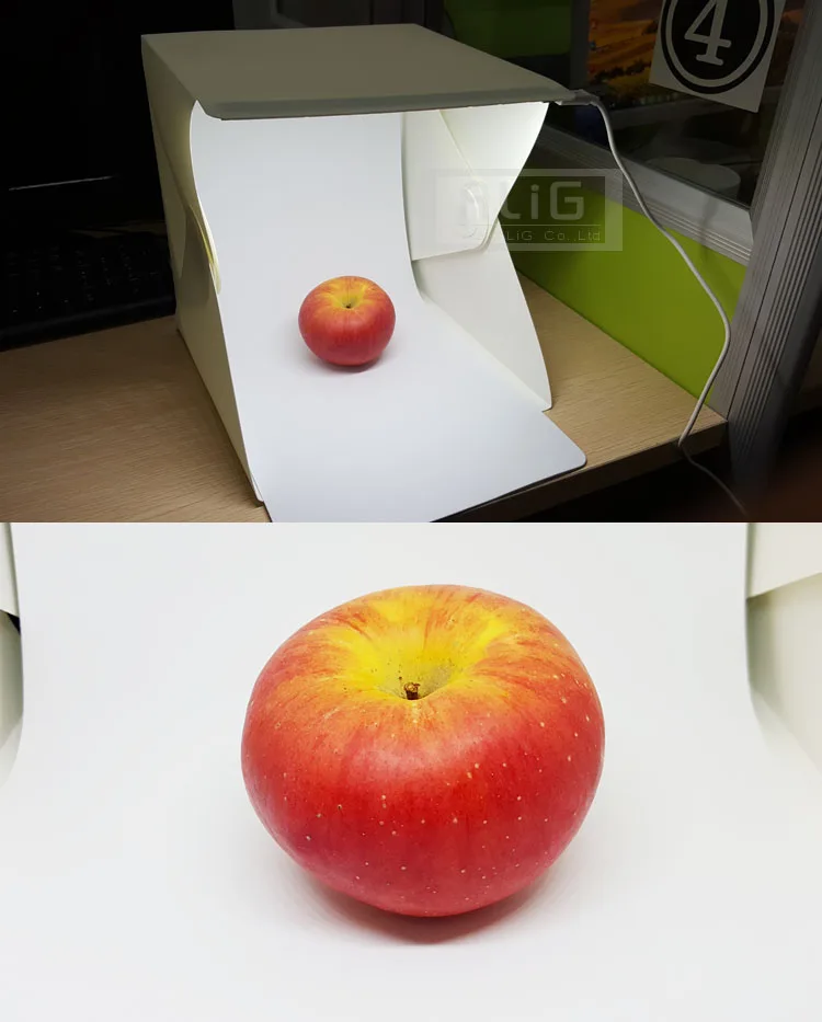 Updated Mount 23cm Mini Folding Studio Diffuse Soft Box With LED Light Black White Red Green Background Photo Studio Accessories