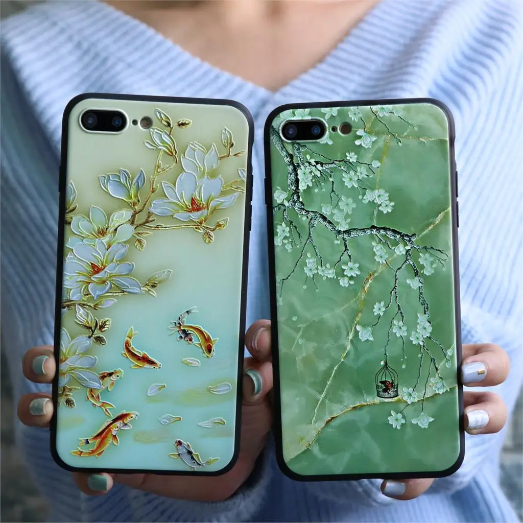 

3D Relief Silicone Flower Case For Xiaomi Redmi Note 6 5 Pro S2 4A 6 4X 5A 6A Mi A1 A2 5X 6X TPU Soft For Xiaomi Mi 8 Lite Coque