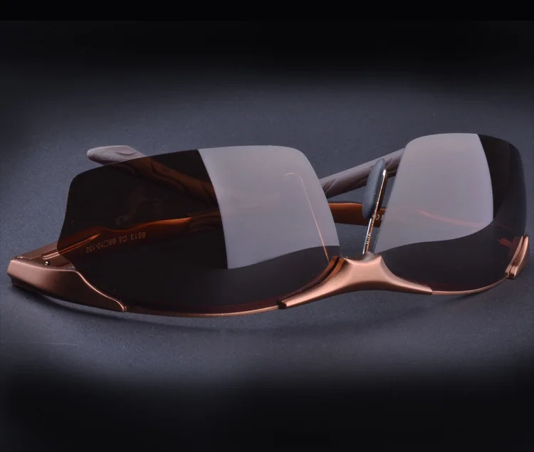Мужские поляризованные солнцезащитные очки из алюминиево-магниевого сплава, зеркальные очки для вождения, мужские очки, модные солнцезащитные очки для вождения