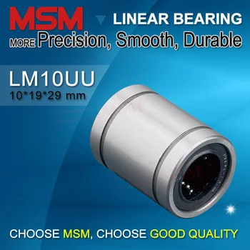 

MSM Linear Bearings 20pcs LM10UU Shaft Ball Bushings 10mm Linear Motion Slide Bearing CNC Parts Automation Part 3D Printer Parts