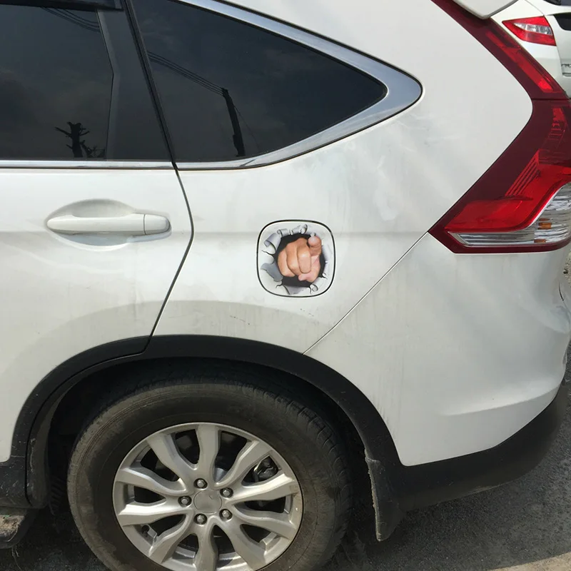 1pc SEEYULE New Arrival Creative Finger Fist Point at You Pattern 3D Car Stickers Funny Accessories Fuel Tank Cap Trunk Decals