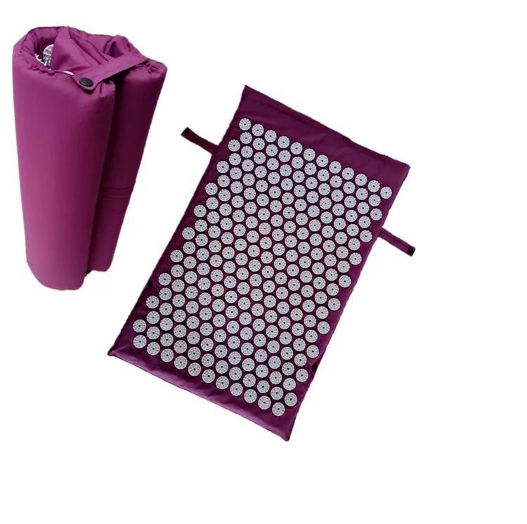 1 pc Acupuncture Massager Mat Acupressure Cushion Yoga Pad with Bandge
