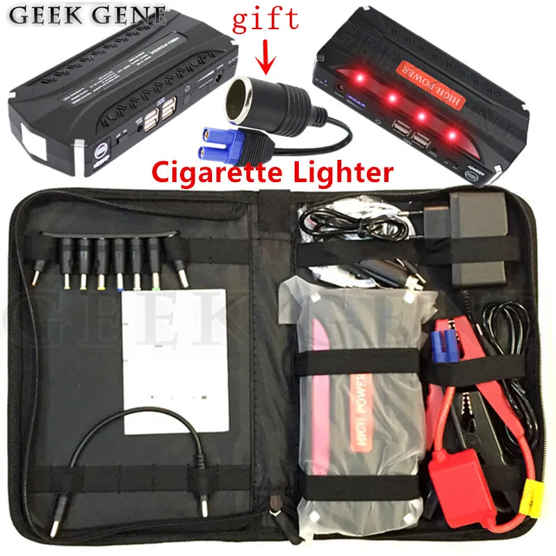 Multi-Function 12000mAh Car Jump Starter 12V 600A Portable Starting Device Power Bank Car Charger For Car Battery Booster Buster