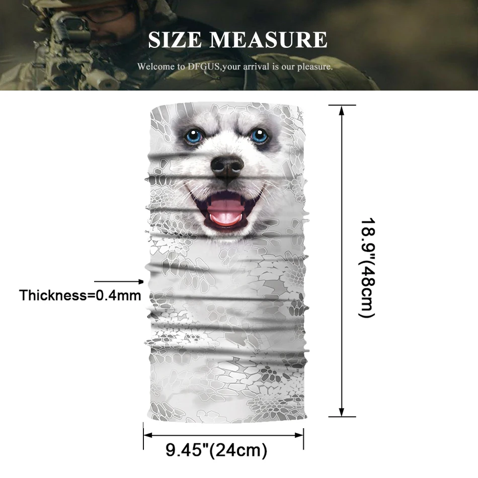 Безшовная маска для лица с объемным животным, волшебная маска для шеи, теплая маска для спорта, велоспорта, кемпинга, катания на лыжах, бандана для рыбалки, повязка на голову, шарф для мужчин и женщин