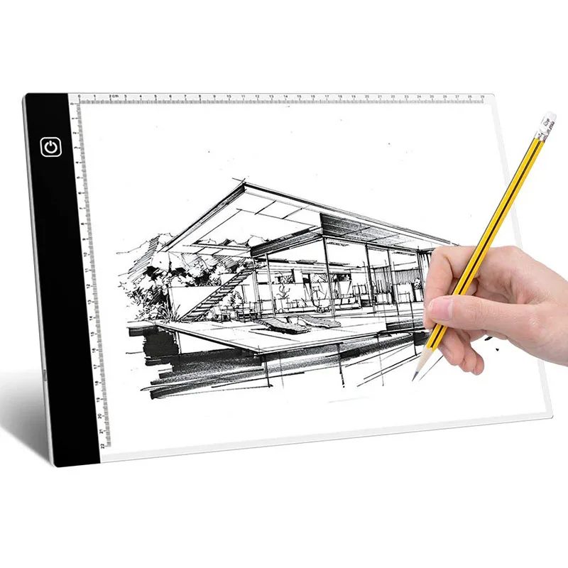 

A4 LED Light Drawing Board Acrylic Light Box Drawing Sketch Tablet Tracking Artist Backing Plate Diamond Painting Tools