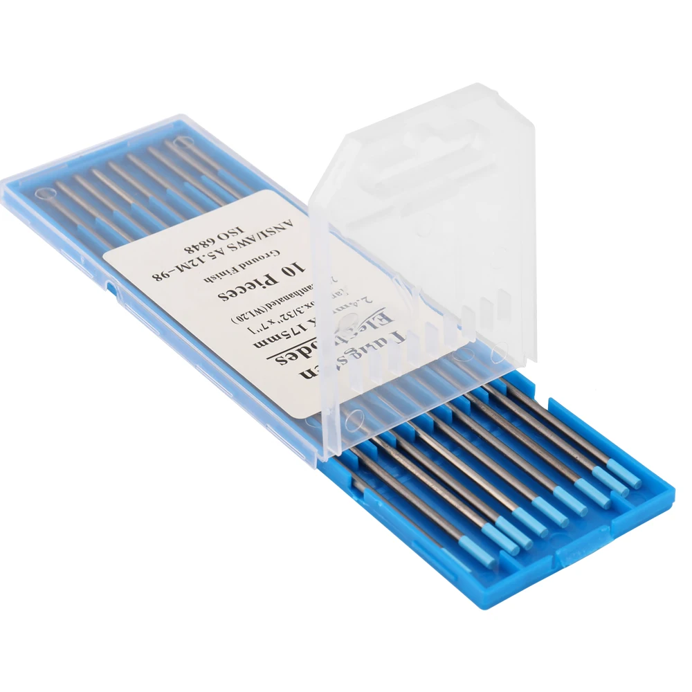 10pcs Fine Quality Blue Top Lanthanated Tungsten Electrodes Tungsten