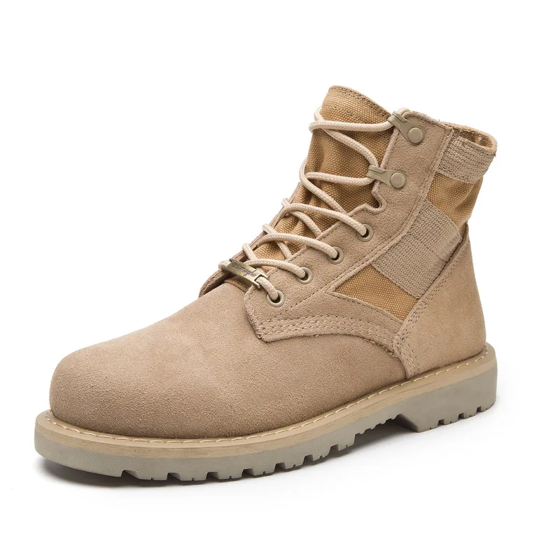 

Workwear Shoes Couple Leather Shoes Waterproof Desert Martin In High-end British Boots Popular Comfort Cow Suede