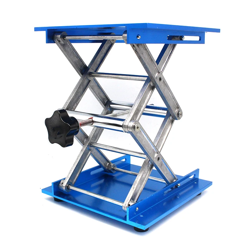 Large 20cm 25cm Adjustable Metal Lift Stage Laboratory Manual Control Lifting Platforms Square Working Stand for Microscope