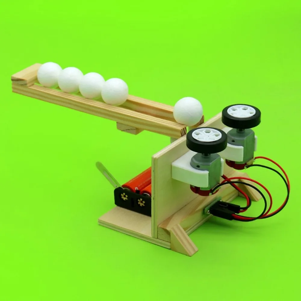Поделки маленький шарик Launcher Материал набор Электрический сборка модели игрушки развивающие Забавная детская дети корабль игрушка