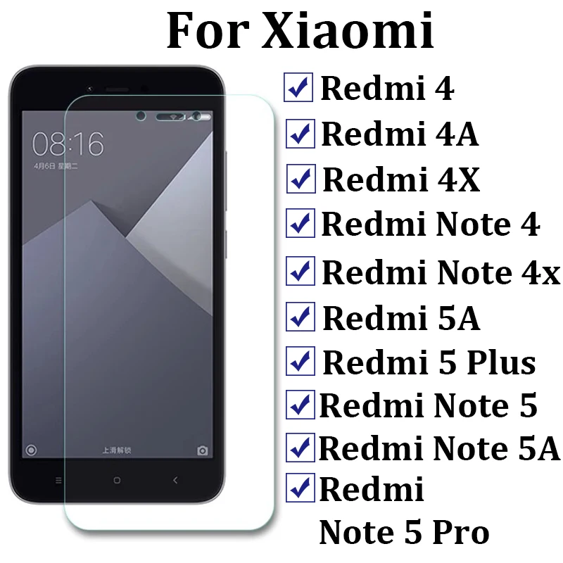 Защитное стекло на Ksiomi Redmi 5A glass es Redmi 4X для Xiaomi Xiaomei Siaomi 4 4A Note Plus 5 Pro A4 X4 A5 5plus закаленное стекло