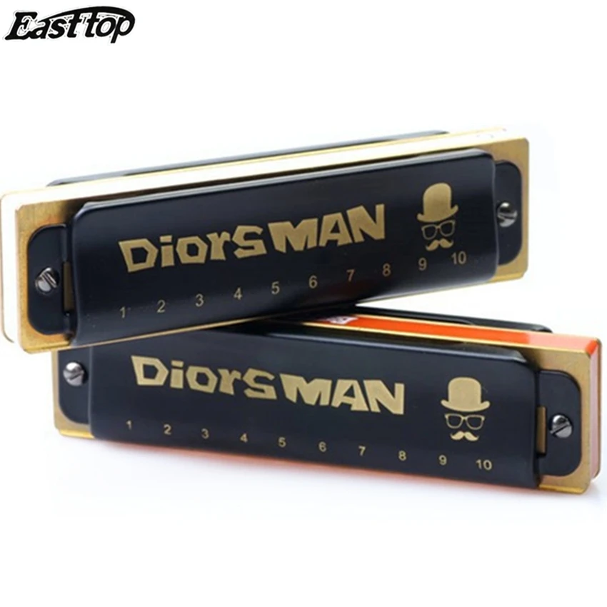 Easttop 10 Hole Harmonica Man Blues Harp Key of C Mouth Ogan Diatone Instrumento Musicais для подарка музыкальному