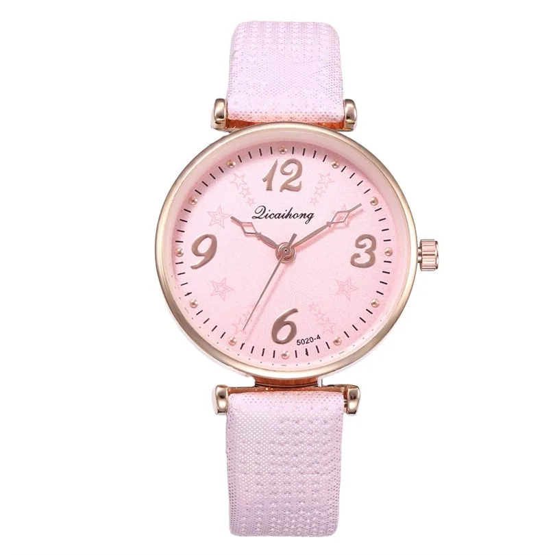 Women Fashion Leather Band Analog Quartz Round Wrist Watch Watches Women's Watches Brand Luxury Fashion Ladies Watch #4a2 (4)