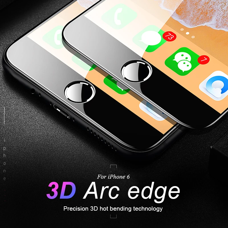 3D закаленное защитное стекло для iphone 6 6S 7 8 X XS полное покрытие HD Защитное стекло для iphone 6 6S 7 8 Plus стеклянная пленка