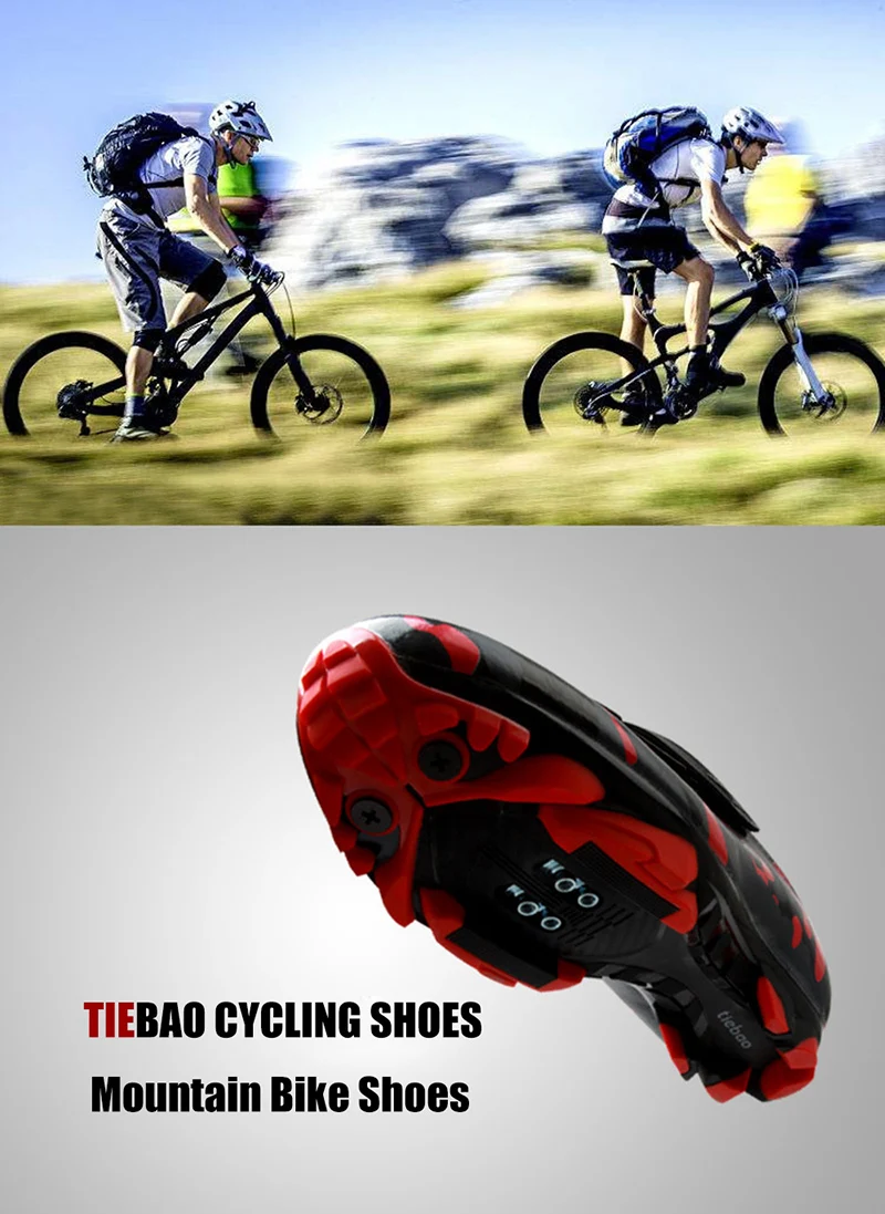 Tiebao профессиональная обувь для велоспорта MTB, обувь для горного велосипеда, спортивная обувь для велоспорта, самофиксирующаяся обувь для езды на велосипеде, SPD, кроссовки для педалей