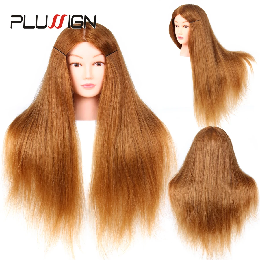 

Plussign Blonde Hair Hair Mannequin Heads Blonde Wig Head Doll Head Hair Styling Hairdressing Model Hairstyle Training Head