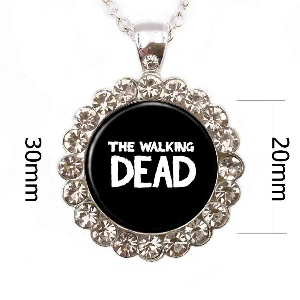 THE WALKING DEAD Necklace Pendant Rick punk jewelry Gothic Glasses
